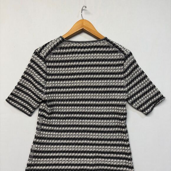 MM. Lafleur Women Short Sleeve Blouse Knit Top Shirt Size Large Cotton D049 -30 - Picture 10 of 13